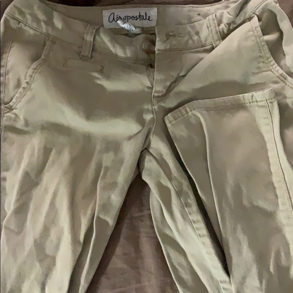 Khaki pants.